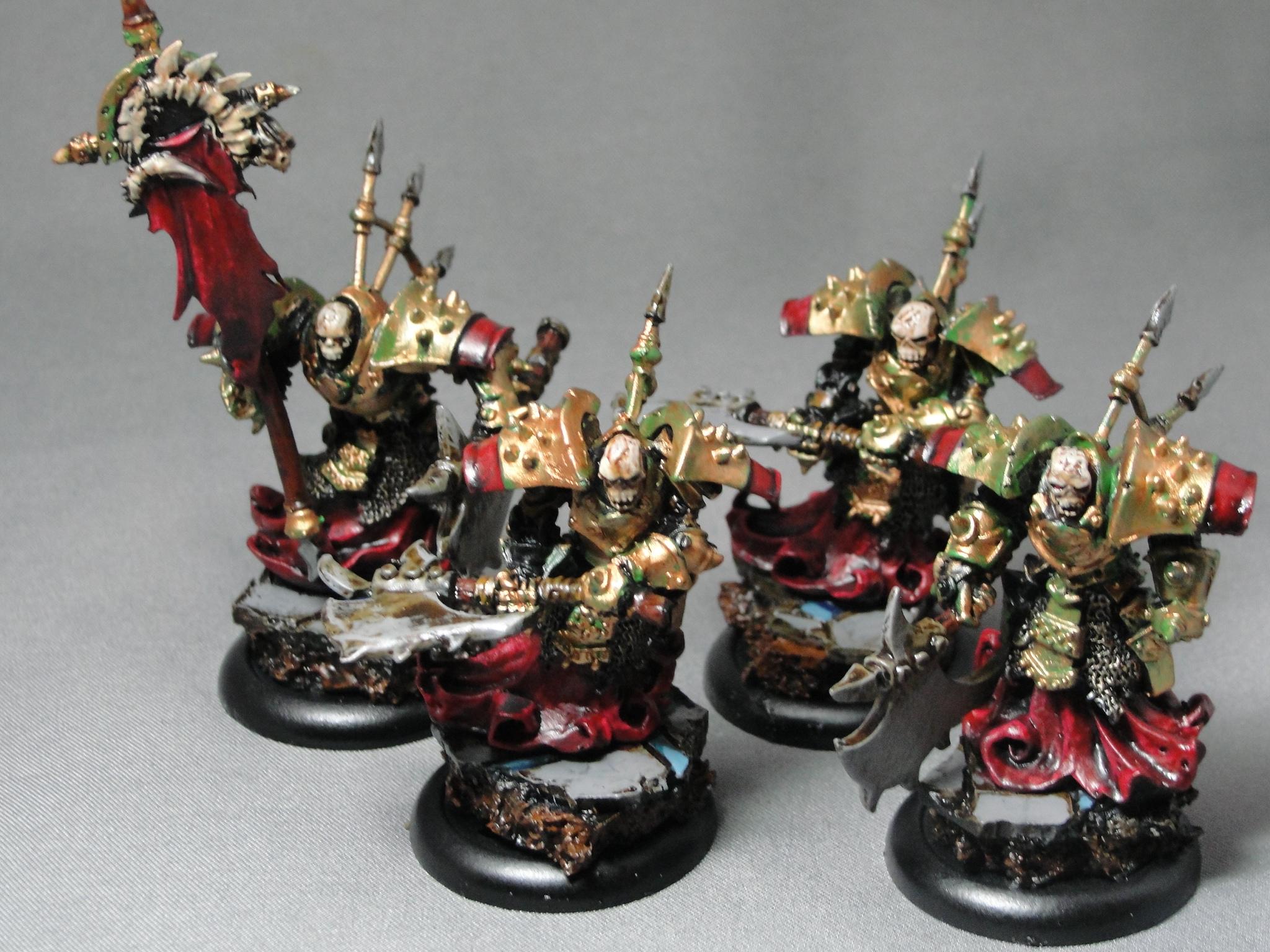 Warmachine Cryx - Bane Warriors X6 + Officier + Standard (Occasion)